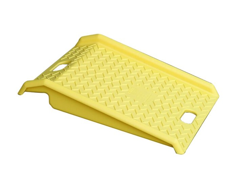 Justrite 1794 Poly Curb Ramp, 8in Height Difference, Yellow Industrial Safety Products
