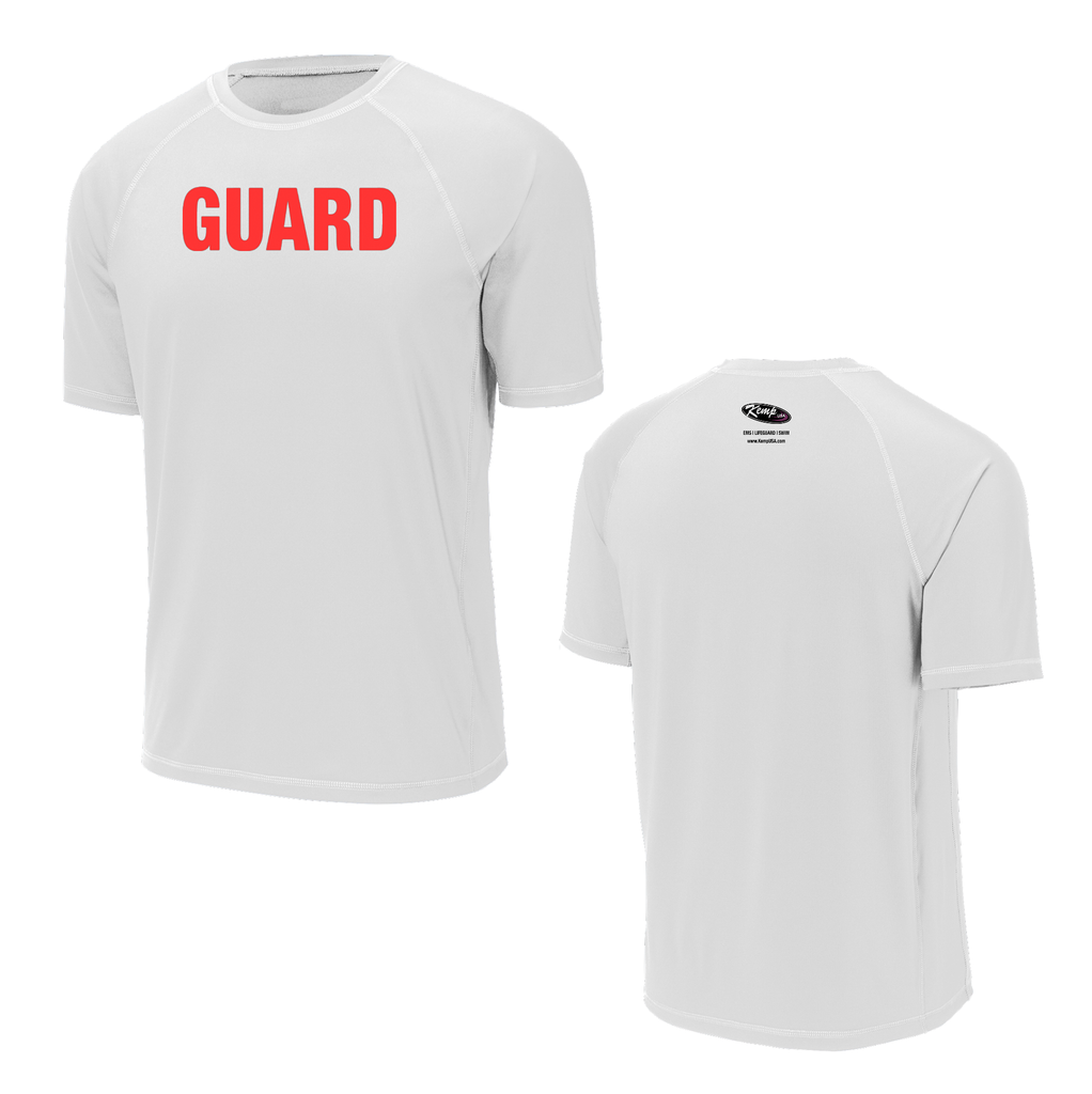 Kemp USA 18-009-SS-WHI-XL-GRD Rashguard Short Sleeve with GUARD Logo