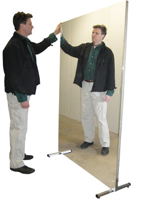 LiteMirror Glassless Mirror, Floor Stand, Vertical, 24" W x 72" H — for Therapy and Rehabilitation Programs