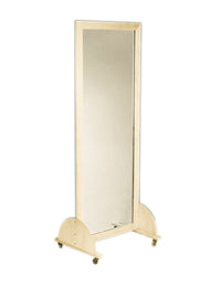 LiteMirror Glass mirror, mobile caster base, vertical, 22" W x 60" H — for Therapy and Rehabilitation Programs
