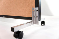 LiteMirror Glassless Mirror, Rolling Stand and Corkboard Back Panel, 72" W x 72" H — for Therapy and Rehabilitation Programs