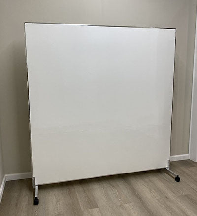 LiteMirror Glassless Mirror, Floor Stand and Whiteboard Back Panel, 36" W x 72" H — for Therapy and Rehabilitation Programs