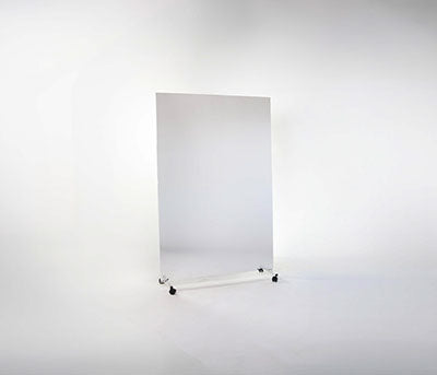 LiteMirror Glassless Mirror, Rolling Stand and Whiteboard Back Panel, 48" W x 84" H — for Therapy and Rehabilitation Programs