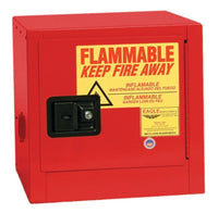 Justrite 1901X Bench Top Flammable Liquid Cabinet 1 Shelf 1 Door Manual Close, 2 Gallon
