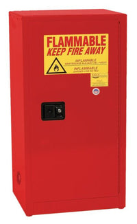 Justrite 1905X Space Saver Flammable Liquid Cabinet 1 Shelf 1 Door Self Close, 16 Gallon
