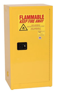 Justrite 1905X Space Saver Flammable Liquid Cabinet 1 Shelf 1 Door Self Close, 16 Gallon