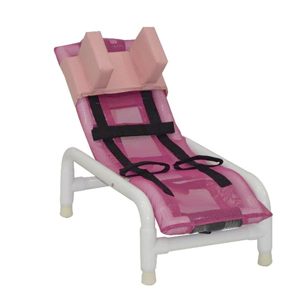 MJM Small Reclining Bath Chair with Head Support, 100 lb Capacity