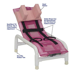 MJM Small Reclining Bath Chair with Head Support, 100 lb Capacity