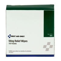 First Aid Only Sting Relief Wipes (Pack of 18)