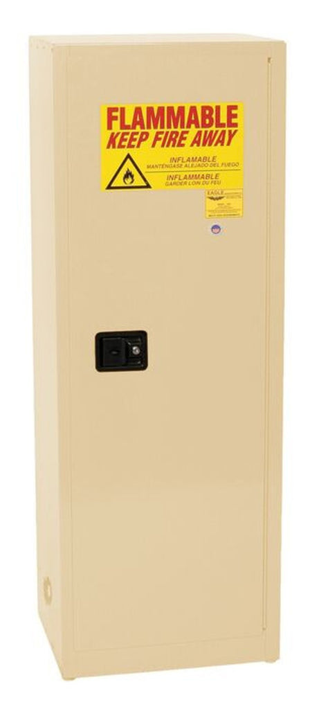 Justrite 1923X Space Saver Flammable Liquid Cabinet 24 Gallon 3 Shelves 1 Door Manual Close