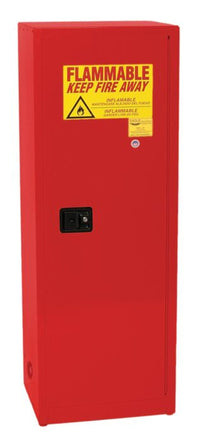 Justrite 1923X Space Saver Flammable Liquid Cabinet 24 Gallon 3 Shelves 1 Door Manual Close