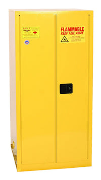 Justrite 1926X One Drum Vertical Safety Cabinet 55 Gallon 1 Shelf 2 Door Manual Close