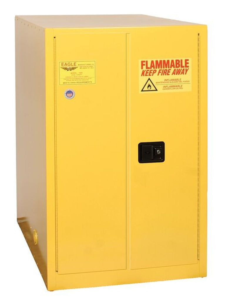 Justrite 1928X One Drum Horizontal Safety Cabinet 55 Gallon 2 Door Manual Close