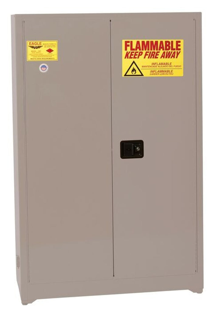 Justrite 1932X Flammable Liquid Cabinet 30 Gallon 1 Shelf 2 Door Manual Close