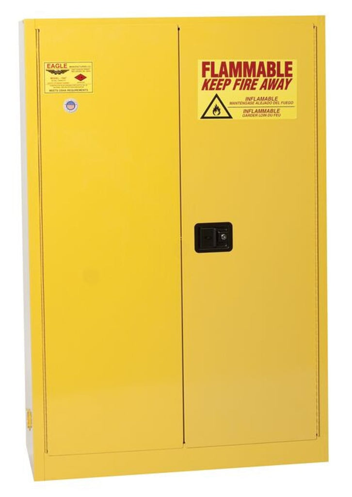 Justrite 1930X Flammable Liquid Cabinet 1 Shelf Sliding Self Close, 30 Gallon