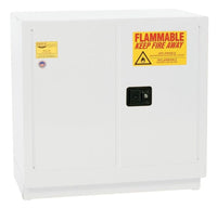 Justrite 1970X Under Counter Flammable Liquid Cabinet 22 Gallon 1 Shelf 2 Door Self Close