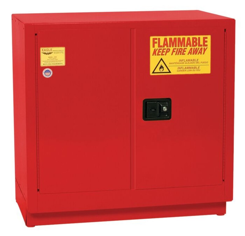 Justrite 1971X 22 Gallon Fire Cabinet 1 Shelf 2 Doors Manual Close Under Counter