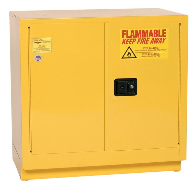 Justrite 1971X 22 Gallon Fire Cabinet 1 Shelf 2 Doors Manual Close Under Counter