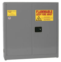 Justrite 1976X 24 Gallon Fire Cabinet 3 Shelves 2 Doors Manual Close Wall Mount