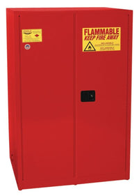 Justrite 1947X Flammable Liquid Cabinet 2 Shelves 2 Door Manual Close, 45 Gallon