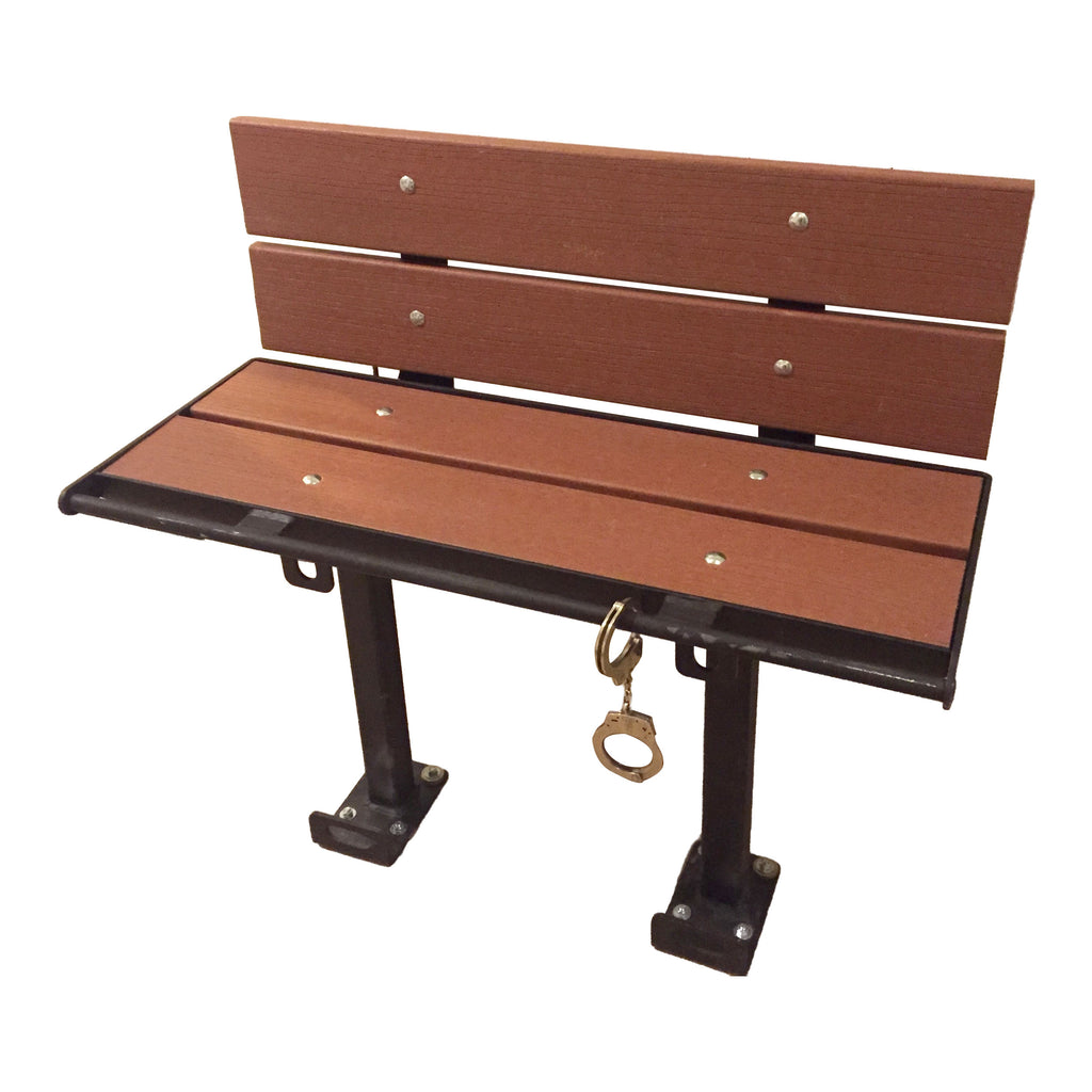 Prisoner Bench G2 with Composite Lumber Seating for High-Security Detention