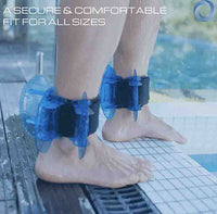 Hydrorevolution Aqualogix, High Resistance, Training Fins, Blue — for Aquatic Therapy in Clinical and Institutional Care