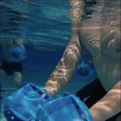Hydrorevolution Aquastrength, Medium Resistance, Training Bells, Blue — for Aquatic Therapy in Clinical and Institutional Care