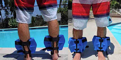 Hydrorevolution Aquastrength, High Resistance, Training Fins, Blue — for Aquatic Therapy in Clinical and Institutional Care