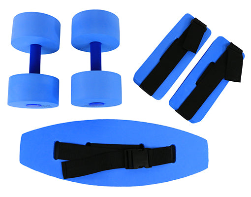 CanDo deluxe aquatic exercise kit, (jogger belt, ankle cuffs, hand bars) — for Aquatic Therapy in Clinical and Institutional Care
