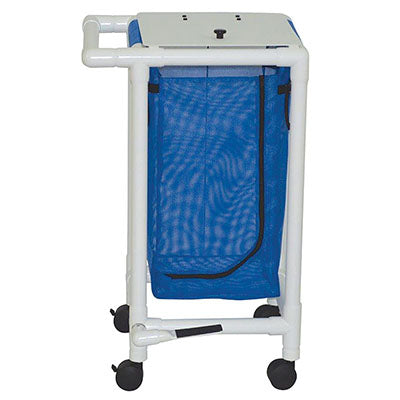 MJM International Single hamper with mesh bag - push/pull handle & footpedal — for Storage in Clinical and Institutional Care