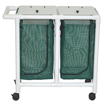 MJM International Double hamper with mesh bag - push/pull handle — for Storage in Clinical and Institutional Care