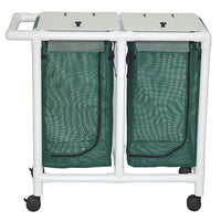 MJM International Double hamper with mesh bag - push/pull handle — for Storage in Clinical and Institutional Care