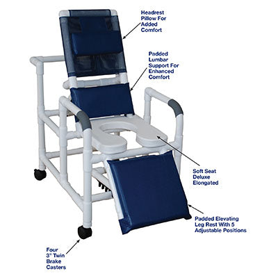 MJM International reclining shower chair (20") — for Safe Bathing and Hygiene