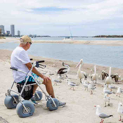 Wheeleez All-Terrain Beach Rollator — for Safe and Supported Mobility
