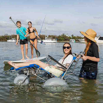 Wheeleez Sandcruiser All-Terrain Beach Wheelchair — for Mobility and Patient Transport