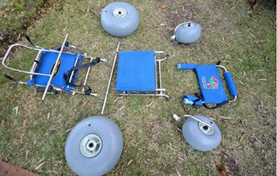 Wheeleez Sandcruiser All-Terrain Beach Wheelchair — for Mobility and Patient Transport