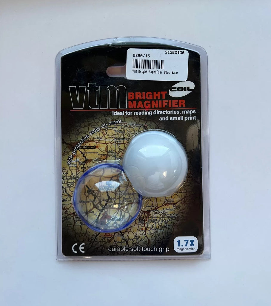 Walters M585015 Coil Visual Tracking Stand Magnifier (Blue) Round 50mm