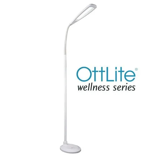 Walters LAMPP9300C OttLite Dimmable LED Flex Floor Lamp in White