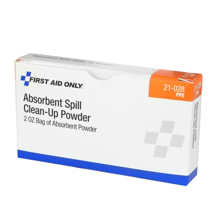 First Aid Only Spill Clean-Up Powder (2 oz.) | High-Efficiency Liquid Solidifier for Biohazard Mitigation
