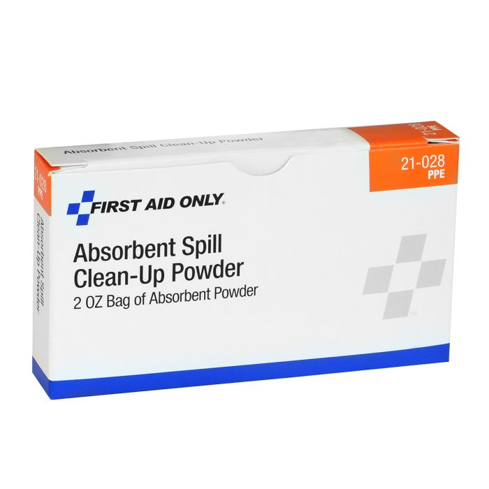 First Aid Only Spill Clean-Up Powder (2 oz.) | High-Efficiency Liquid Solidifier for Biohazard Mitigation