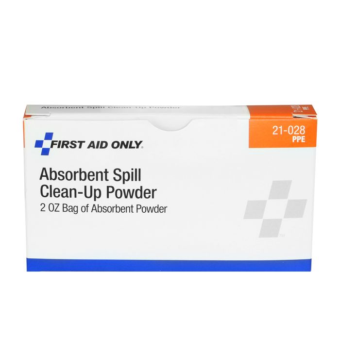 First Aid Only Spill Clean-Up Powder (2 oz.) | High-Efficiency Liquid Solidifier for Biohazard Mitigation