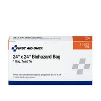 First Aid Only Biohazard Bag with Tie (Pack of 150)