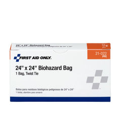 First Aid Only Biohazard Bag with Tie