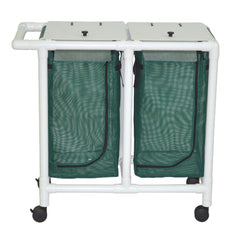 MJM Non-Magnetic Double Hamper with Zipper Front, 14.46 Gal. Capacity