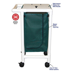 MJM Space-Saving Single Hamper with Mesh Bag &amp; Zipper Front