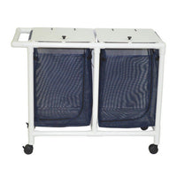 MJM 46" x 22.5" Space-Saving Double Hamper, 35 lb. Capacity