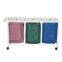 MJM 62.5" x 22.5" Triple Hamper, 25.71 Gal Capacity