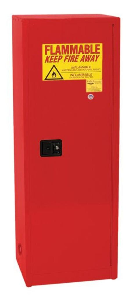 Justrite 2310X Space Saver Flammable Liquid Cabinet 24 Gallon 3 Shelves 1 Door Self Close