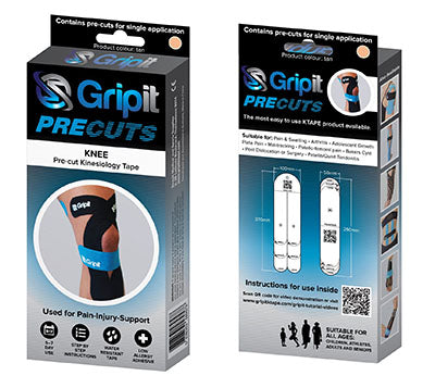 Strapit Precut, Knee, Tan — for Athletic Taping and Joint Support