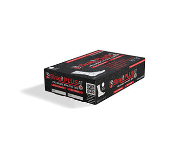 Strapit Plus with AT Tape, 2 in x 10 yds, Case of 6 Rolls — for Athletic Taping and Joint Support